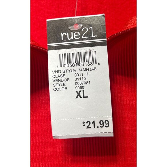 Rue 21 - Women's 1/2 Zip Long Sleeve Shirt - Red - Extra Large - Picture 7 of 12
